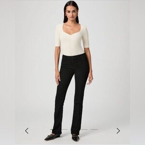 PAIGE Women's Black Manhattan Boot Cut Jeans